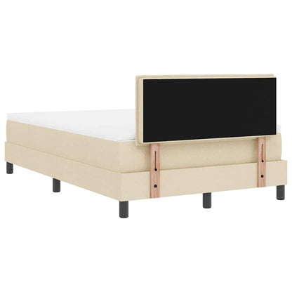Letto a molle con materasso con led Crema 120 x 190 cm Tessuto | homemem39