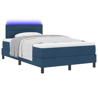 Letto a molle con materasso con led Blu 120 x 190 cm Tessuto | homemem39
