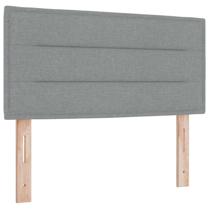 Letto a molle con materasso Grigio chiaro 120 x 200 cm Tessuto - homemem39