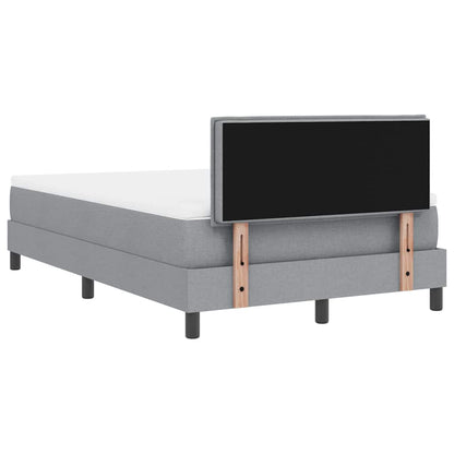 Letto a molle con materasso Grigio chiaro 120 x 200 cm Tessuto - homemem39