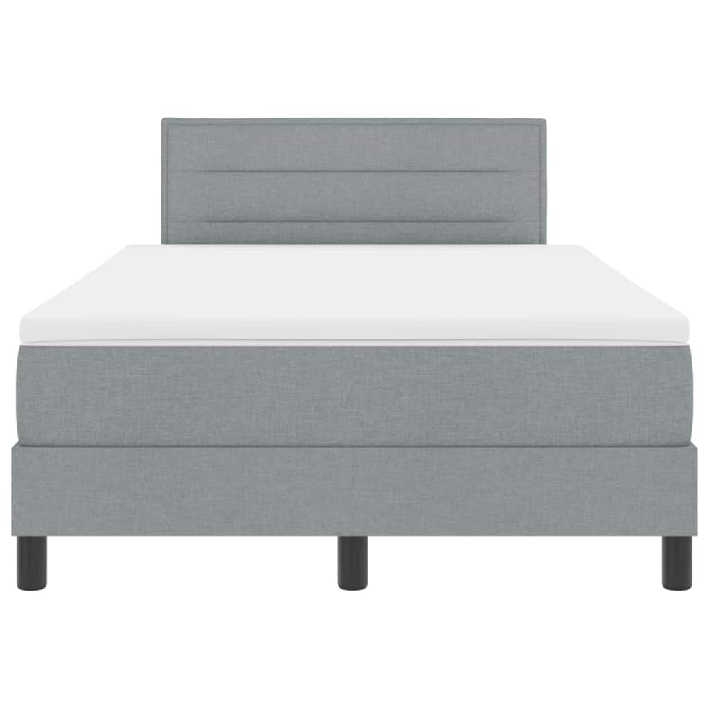 Letto a molle con materasso Grigio chiaro 120 x 200 cm Tessuto - homemem39