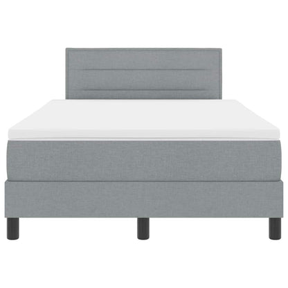 Letto a molle con materasso Grigio chiaro 120 x 200 cm Tessuto - homemem39