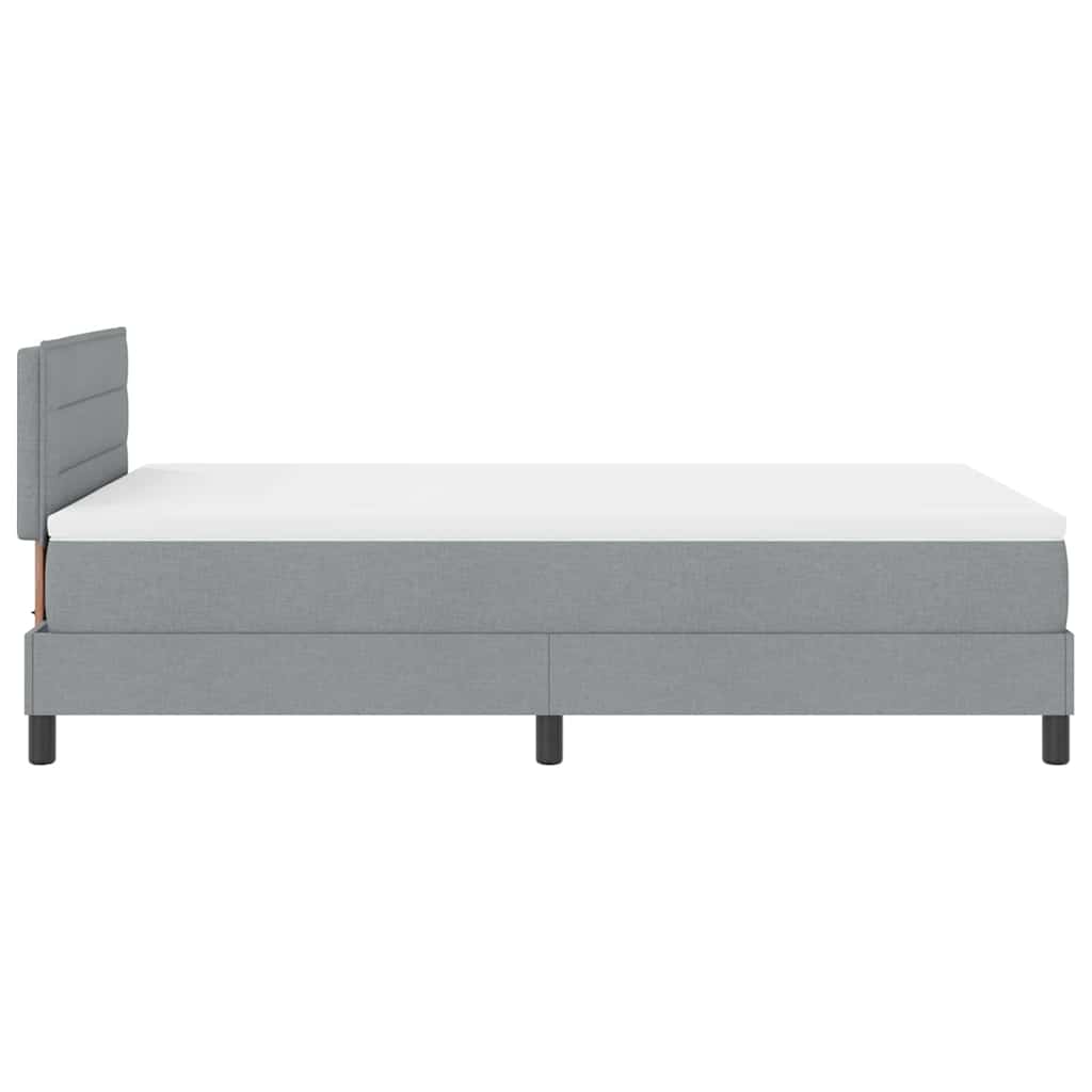 Letto a molle con materasso Grigio chiaro 120 x 200 cm Tessuto - homemem39