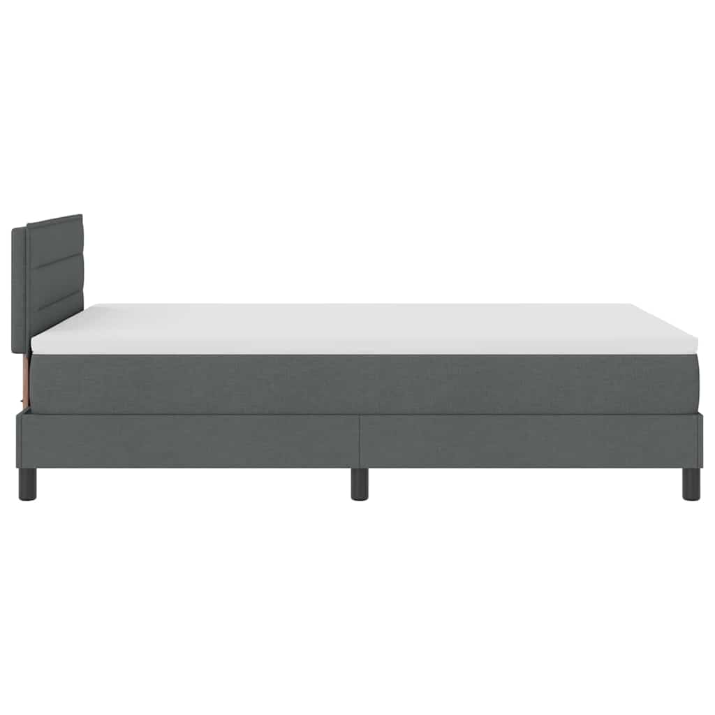 Letto a molle con materasso Grigio scuro 120 x 200 cm Tessuto