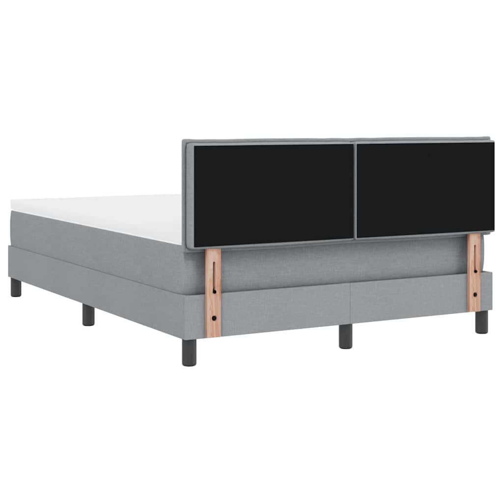 Letto a molle con materasso Grigio chiaro 140 x 190 cm Tessuto | homemem39