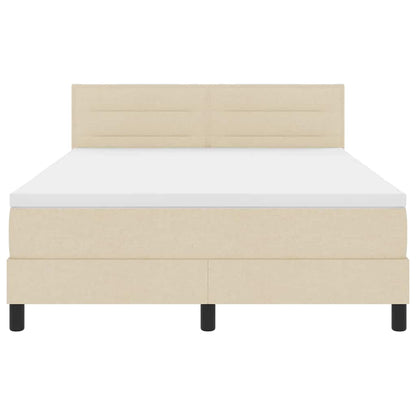 Letto a molle con materasso con led Crema 140 x 190 cm Tessuto | homemem39