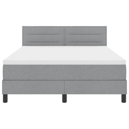 Letto a molle con materasso Grigio chiaro 140 x 200 cm Tessuto | homemem39