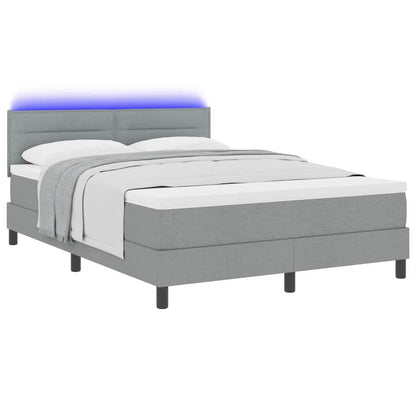 Letto a molle con materasso Grigio chiaro 140 x 200 cm Tessuto | homemem39