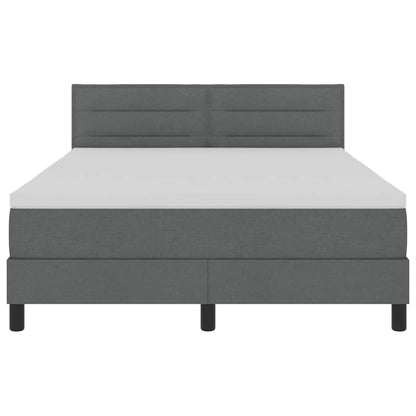 Letto a molle con materasso Grigio scuro 140 x 200 cm Tessuto | homemem39