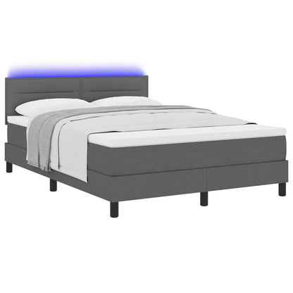 Letto a molle con materasso Grigio scuro 140 x 200 cm Tessuto | homemem39
