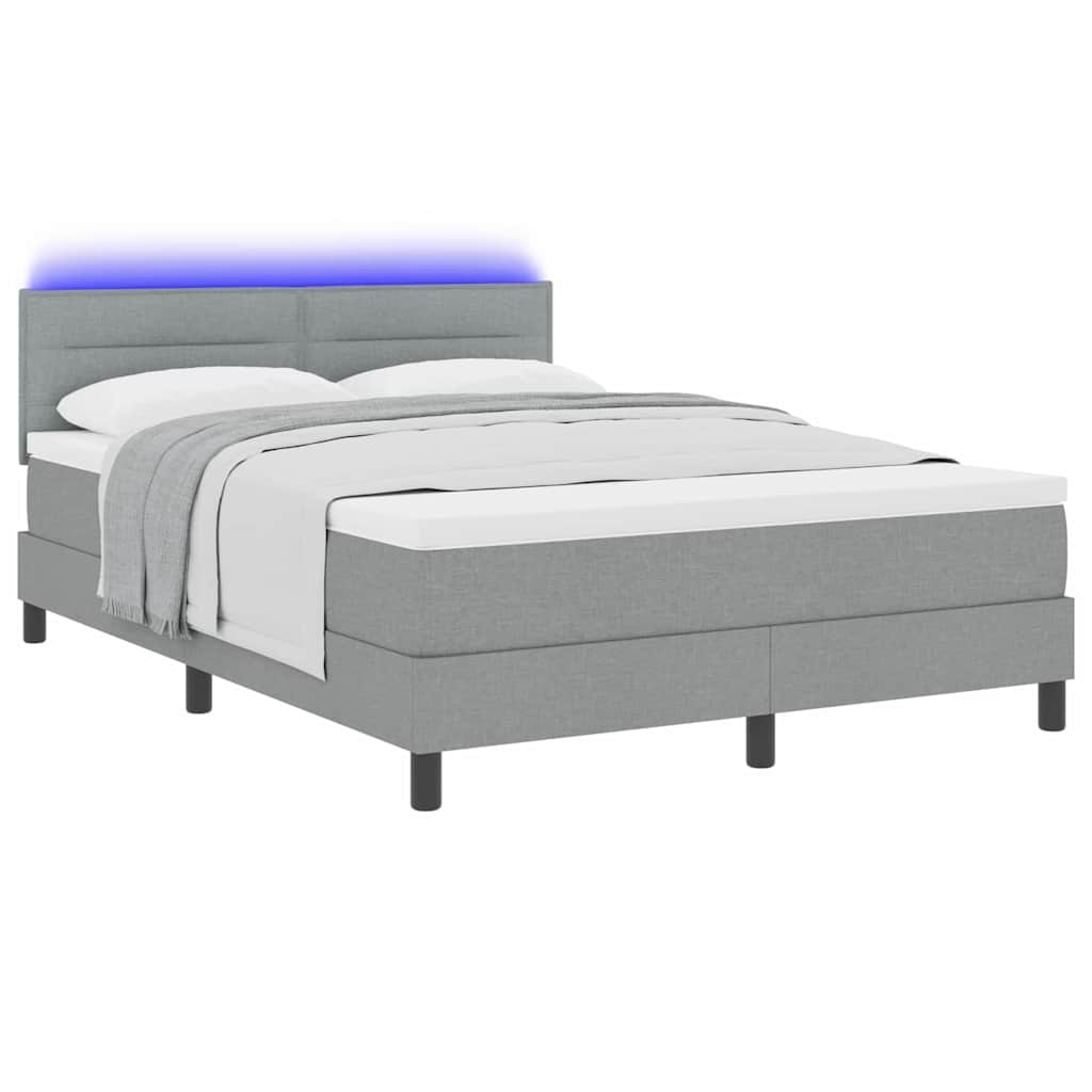 Letto a molle con materasso Grigio chiaro 160 x 200 cm Tessuto | homemem39