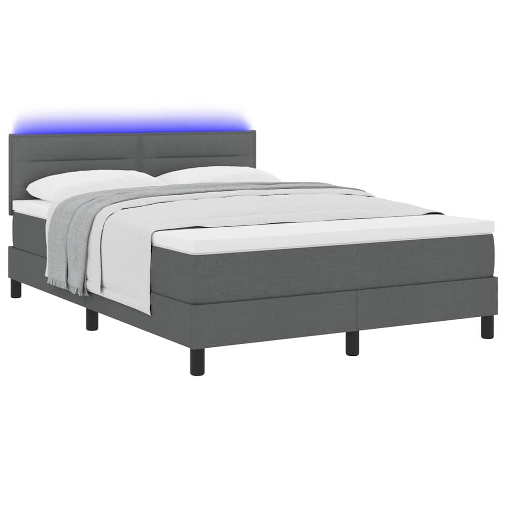 Letto a molle con materasso Grigio scuro 160 x 200 cm Tessuto | homemem39