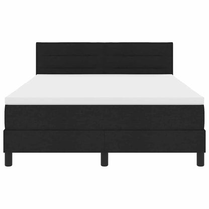 Letto a molle con materasso con led Nero 160 x 200 cm Tessuto | homemem39