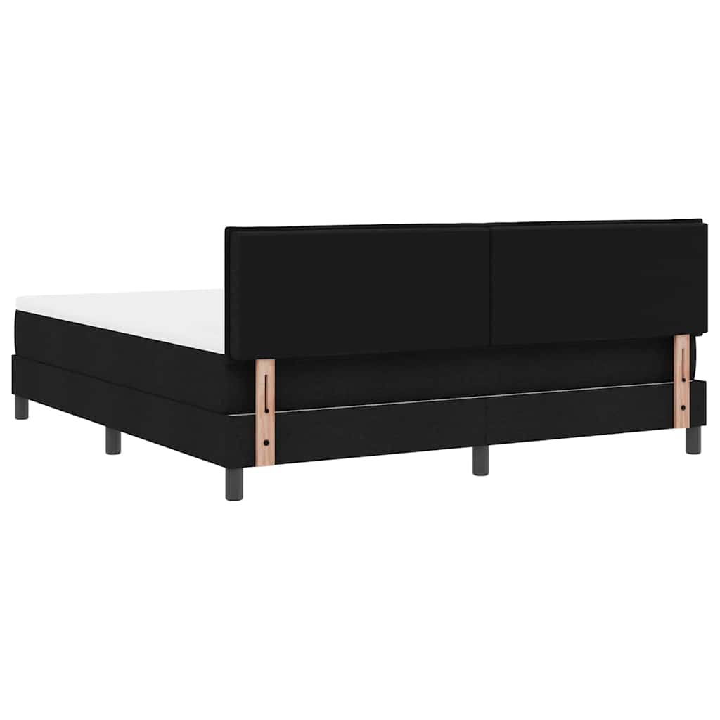 Letto a molle con materasso con led Nero 180 x 200 cm Tessuto | homemem39