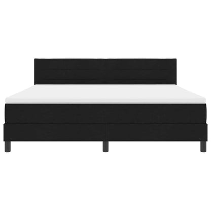 Letto a molle con materasso con led Nero 180 x 200 cm Tessuto | homemem39