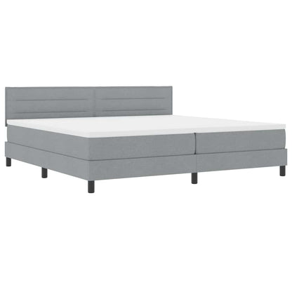 Letto a molle con materasso Grigio chiaro 200 x 200 cm Tessuto | homemem39
