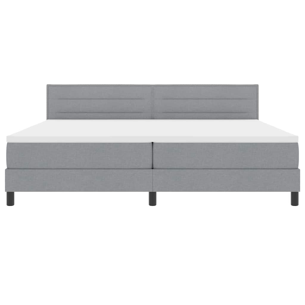Letto a molle con materasso Grigio chiaro 200 x 200 cm Tessuto | homemem39