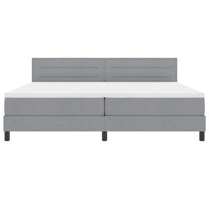 Letto a molle con materasso Grigio chiaro 200 x 200 cm Tessuto | homemem39