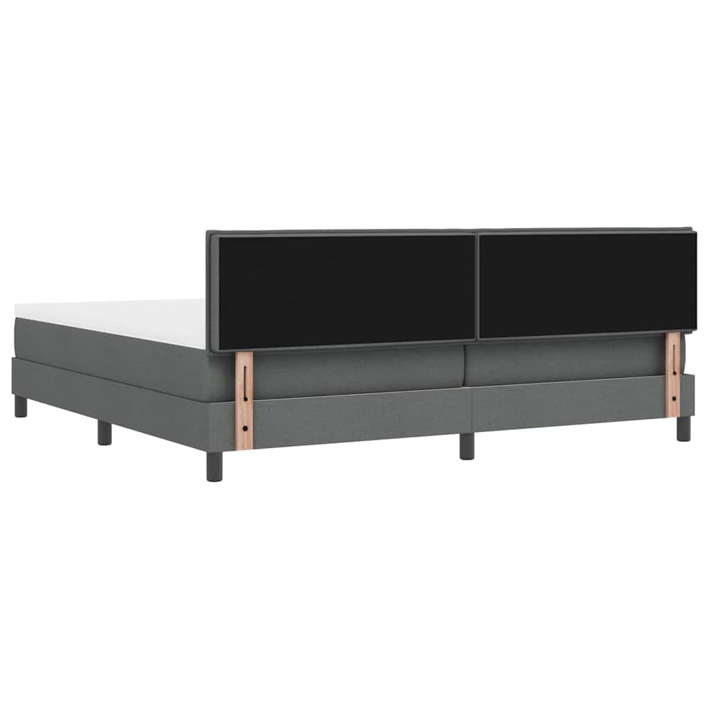 Letto a molle con materasso Grigio scuro 200 x 200 cm Tessuto | homemem39