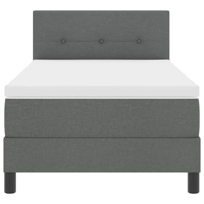 Letto a molle con strisce LED Grigio scuro 80 x 200 cm Tessuto | homemem39