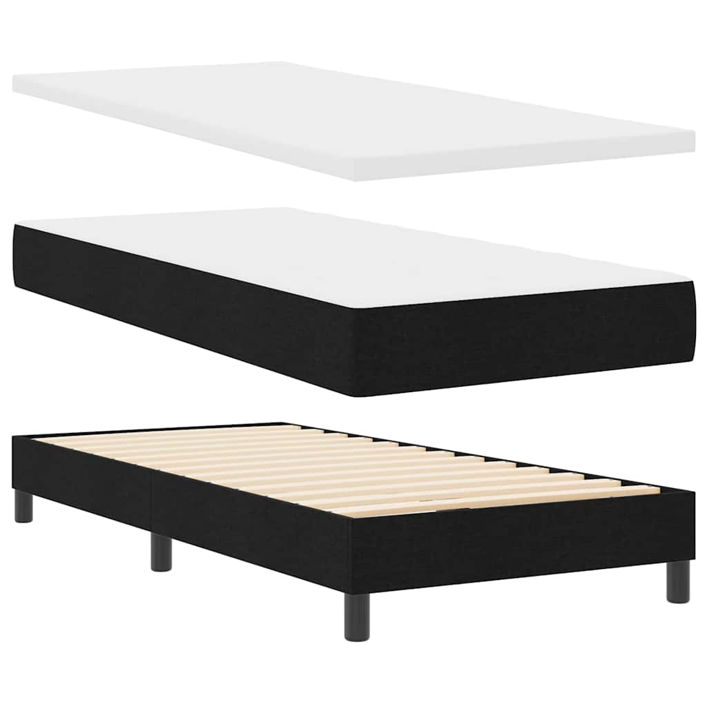 Letto a molle con strisce LED Nero 80 x 200 cm Tessuto | homemem39