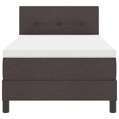 Letto a molle con strisce LED Marrone Scuro 80 x 200 cm Tessuto | homemem39
