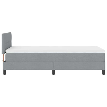 Letto a molle con materasso Grigio chiaro 90 x 190 cm Tessuto