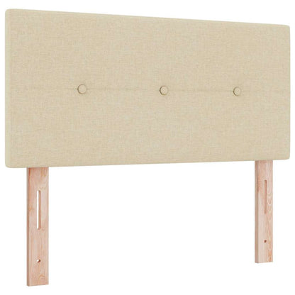 Letto a molle con strisce LED Crema 90 x 200 cm Tessuto | homemem39