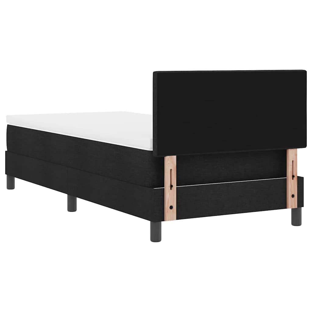 Letto a molle con strisce LED Nero 100 x 200 cm Tessuto | homemem39