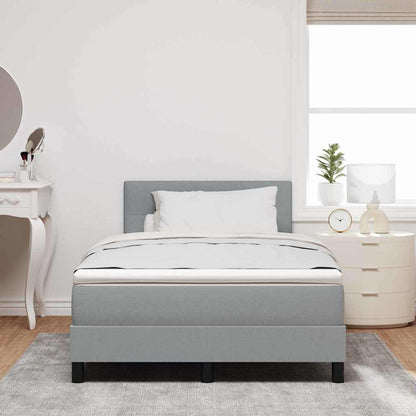 Letto a molle con materasso Grigio chiaro 120 x 190 cm Tessuto