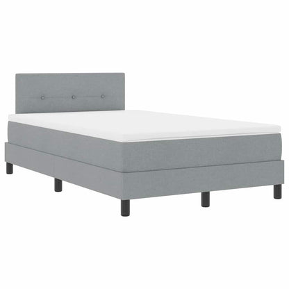 Letto a molle con materasso Grigio chiaro 120 x 190 cm Tessuto