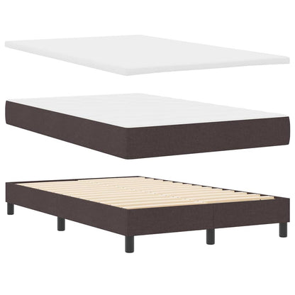 Letto a molle con testiera Marrone Scuro 120 x 200 cm Tessuto | homemem39