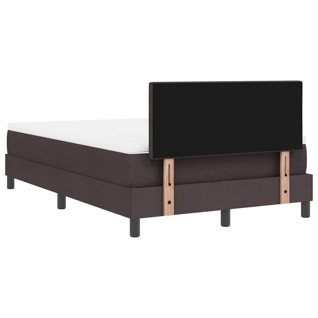 Letto a molle con testiera Marrone Scuro 120 x 200 cm Tessuto | homemem39