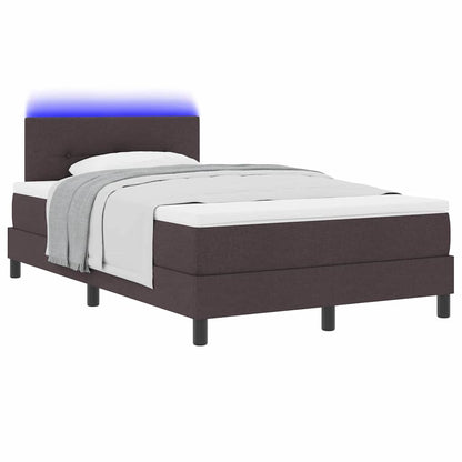 Letto a molle con testiera Marrone Scuro 120 x 200 cm Tessuto | homemem39