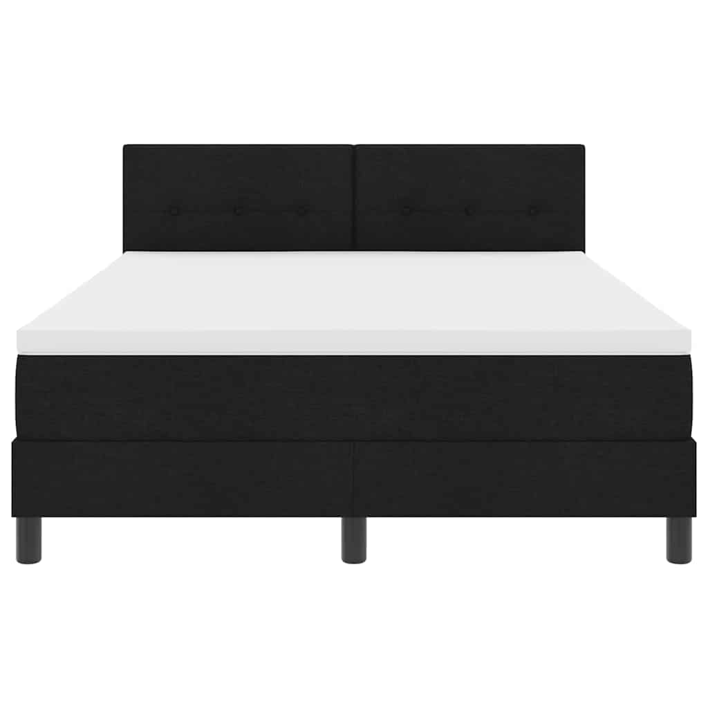 Letto a molle con strisce LED Nero 140 x 190 cm Tessuto | homemem39