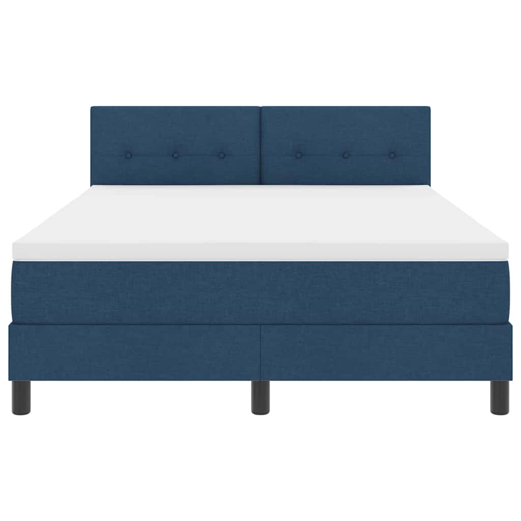 Letto a molle con strisce LED Blu 140 x 190 cm Tessuto | homemem39