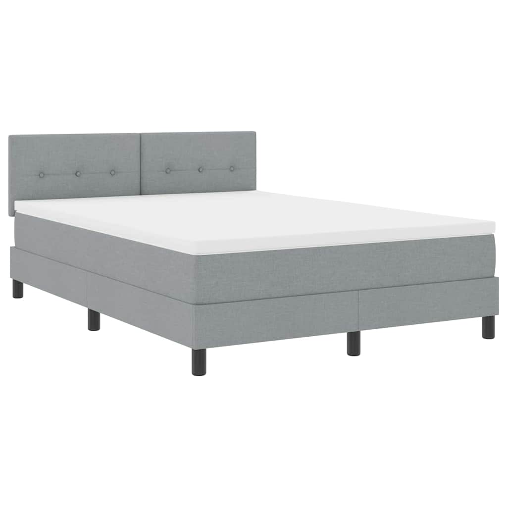Letto a molle con cuscino Grigio chiaro 160 x 200 cm Tessuto | homemem39