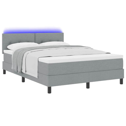 Letto a molle con cuscino Grigio chiaro 160 x 200 cm Tessuto | homemem39
