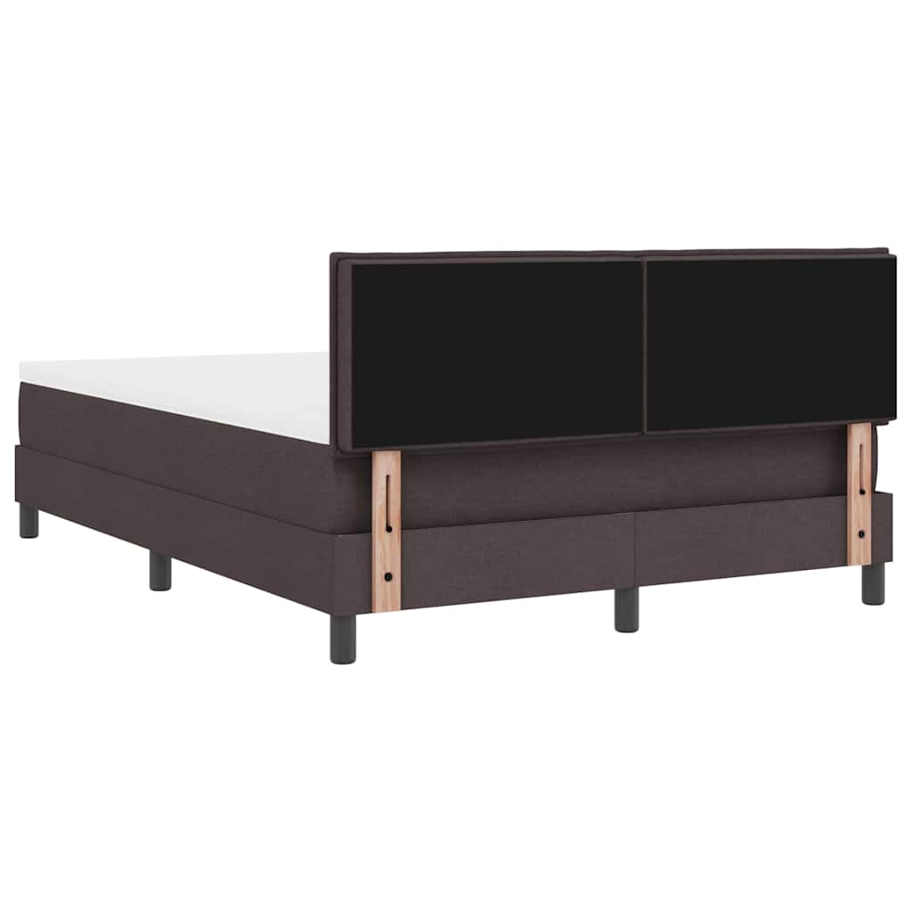 Letto a molle con testiera Marrone Scuro 160 x 200 cm Tessuto | homemem39