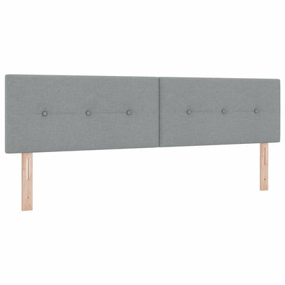 Letto a molle con testiera Grigio chiaro 180 x 200 cm Tessuto | homemem39