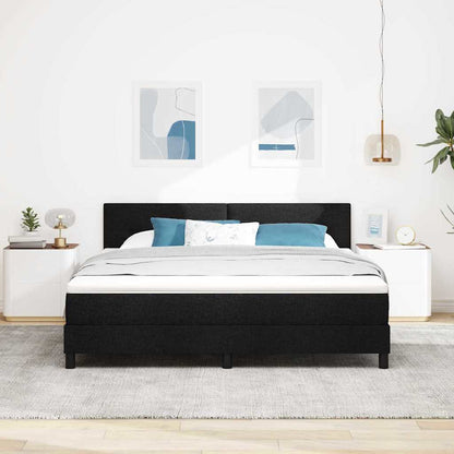 Letto a molle con strisce LED Nero 180 x 200 cm Tessuto | homemem39