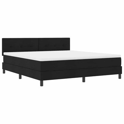 Letto a molle con strisce LED Nero 180 x 200 cm Tessuto | homemem39