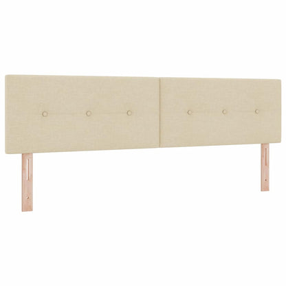 Letto a molle con materasso Crema 180 x 200 cm Tessuto