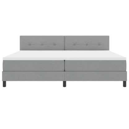 Letto a molle con materasso Grigio chiaro 200 x 200 cm Tessuto