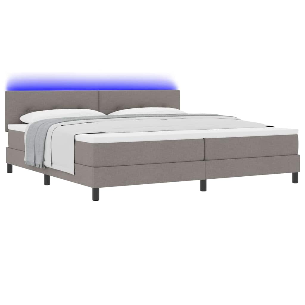 Letto a molle con strisce LED Talpa 200 x 200 cm Tessuto | homemem39