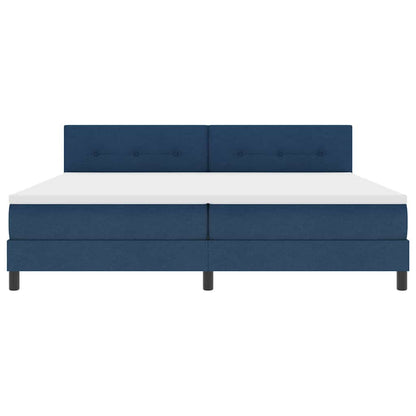 Letto a molle con strisce LED Blu 200 x 200 cm Tessuto | homemem39