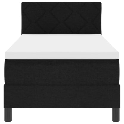 Letto a molle con strisce LED Nero 80 x 200 cm Tessuto | homemem39