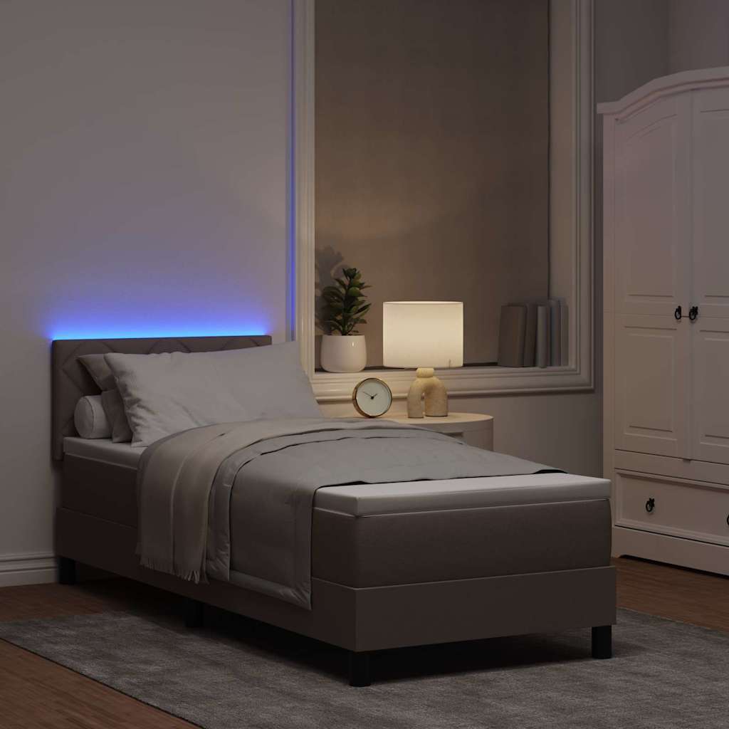 Letto a molle con strisce LED Talpa 80 x 200 cm Tessuto | homemem39