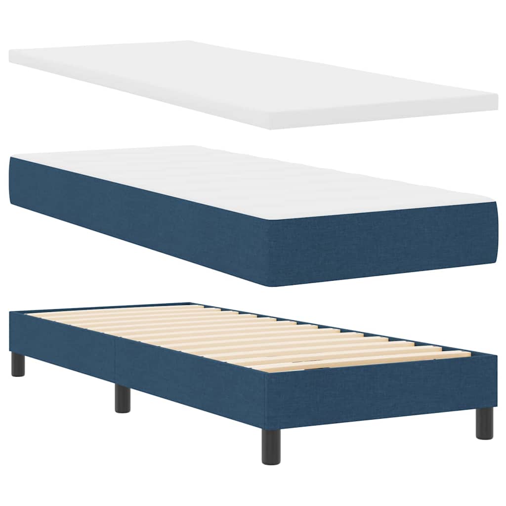 Letto a molle con strisce LED Blu 80 x 200 cm Tessuto | homemem39