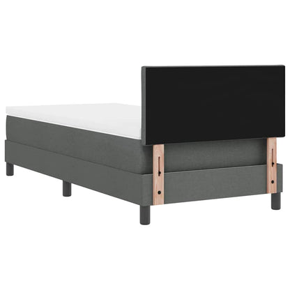 Letto a molle con strisce LED Grigio scuro 90 x 190 cm Tessuto | homemem39